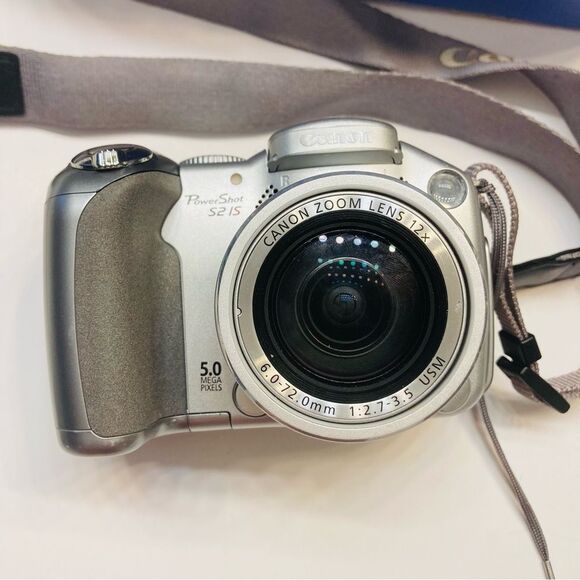 Canon PowerShot S2 IS 5.0MP Digital Camera Box Manuals Accessories Untested - Picture 3 of 16